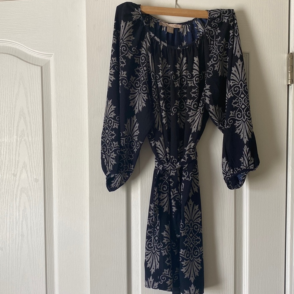 Blue patterned dress